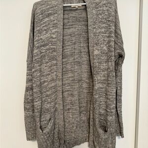 Talula Gray Marled Open-Front Cardigan